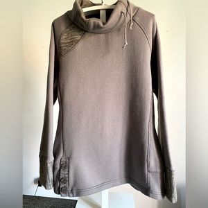 Ascend Women’s Cowl Neck Sweatshirt L Gray womens